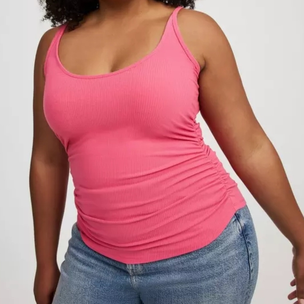 TORRID Pink Ribbed Tank Top 1X